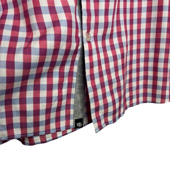 Stone Rose Mens Pink Blue Button Up Long Sleeve Egyptian Cotton Collared Preppy - Picture 3 of 12